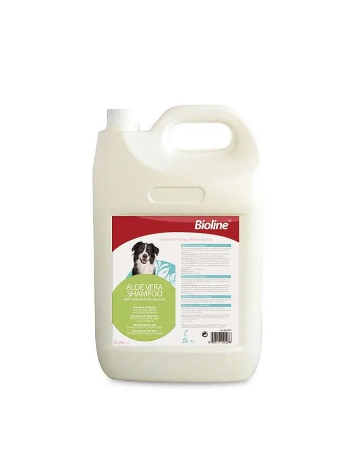 بايولاين شامبو بيولاين للكلاب بخلاصة الصبار ٥ لتر [الحجم - ٥ لتر، الوزن - ٦ كجم]