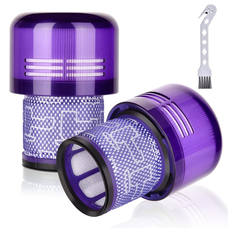 Leadaybetter قطع غيار فلتر مكنسة كهربائية بديلة من Leadaybetter 2 عبوة متوافقة مع Dyson V11 Animal Extra Torque Drive Complete و V15 V15s Detect Submarine Vacuums، مقارنة بالجزء 970013-02 - Image 1