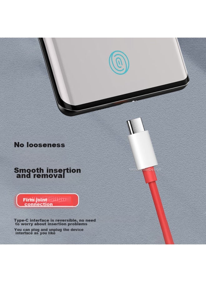 trendsetter W/67w/80w Fast Charging Cable For Oneplus 12, Compatible With Oneplus Ace 2/2v/11/10 Pro/9/9rt, Type-c Quick Charge Cable - Image 3