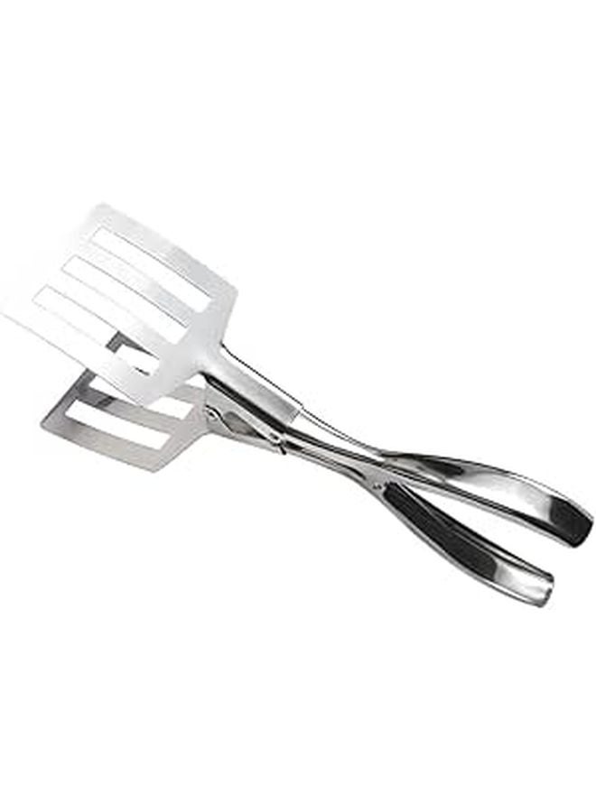 Stainless Steel Food Tongs with Heat Resistant Grip for Kitchen Serving and Party Use - Image 1