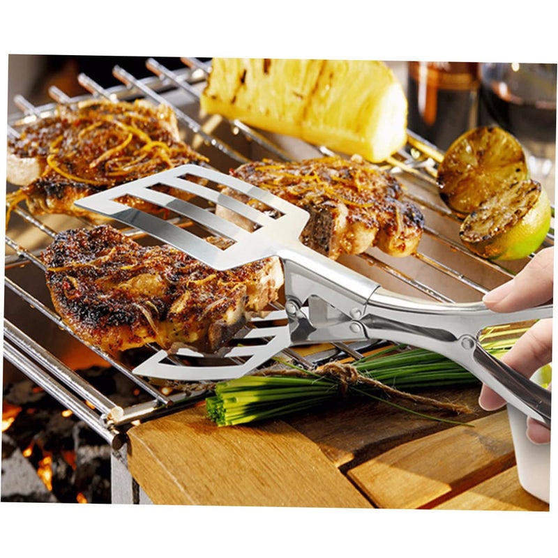 Stainless Steel Food Tongs with Heat Resistant Grip for Kitchen Serving and Party Use - Image 5