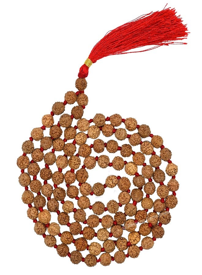 Amazing Gemstone 108 Beads Handmade Mala (Knotted, Rudraksha) - Image 1