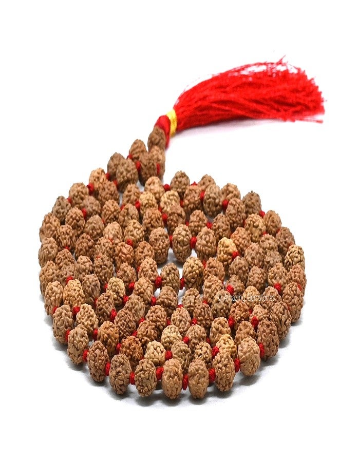 Amazing Gemstone 108 Beads Handmade Mala (Knotted, Rudraksha) - Image 2