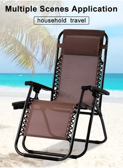Reko Outdoor Chair Zero Gravity Chair Lounge Patio Chairs, Adjustable Reclining Chairs  - Image 2