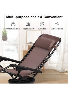 Reko Outdoor Chair Zero Gravity Chair Lounge Patio Chairs, Adjustable Reclining Chairs  - Image 4