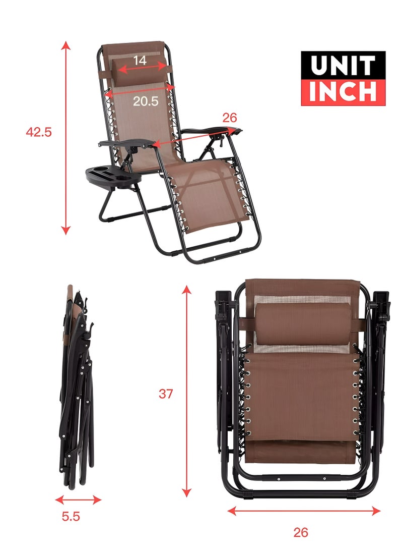 Outdoor Chair Zero Gravity Chair Lounge Patio Chairs, Adjustable Reclining Chairs