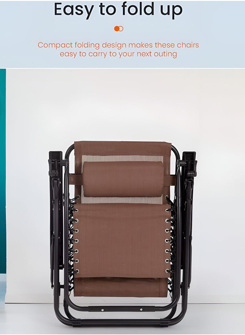 Outdoor Chair Zero Gravity Chair Lounge Patio Chairs, Adjustable Reclining Chairs