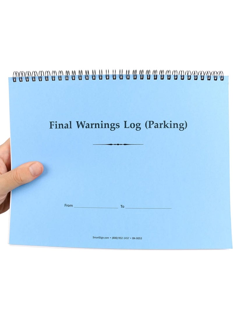 SmartSign SmartSign Final Warnings Parking Log Book  85 x 11 inch Large WireBound Registry DiaryJournal DoubleSided Digitally Printed Pages Up to 1000 Entries  - Image 2