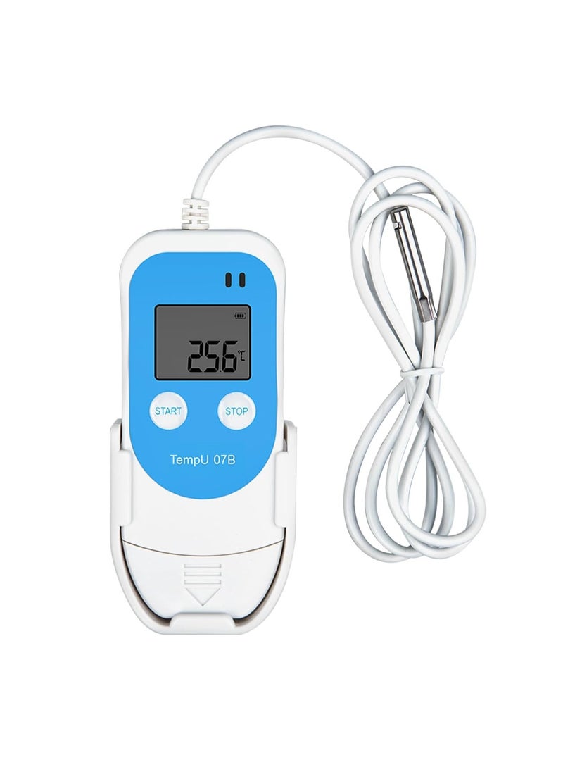 TZONE - Temperature Humidity Data Logger with Probe,Digital Humidity Logger USB Temp Recorder 34560 Groups,Industrial Data Logger Thermometer with Auto PDF&CSV Report for Freezer Refrigerator RH Monitor - Image 1