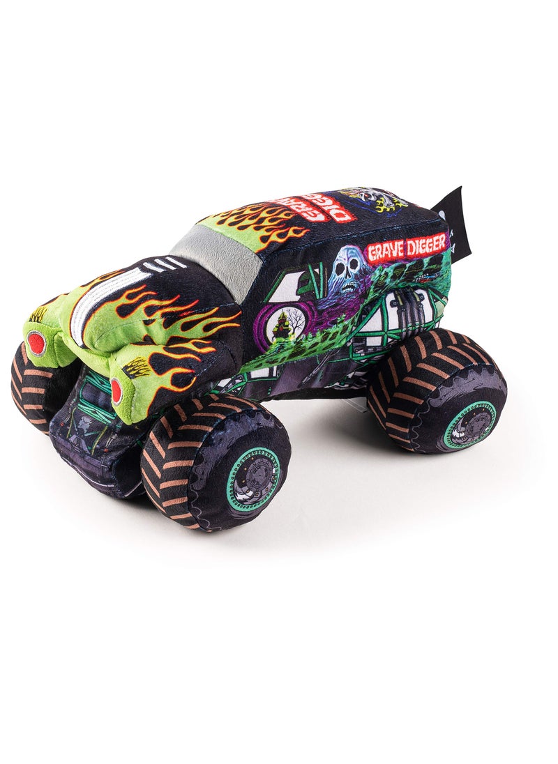 Jay Franco Jay Franco Monster Jam Grave Digger Plush Stuffed Pillow Buddy - Super Soft Polyester Microfiber  12.5 inch (Official Monster Jam Product)  - Image 1