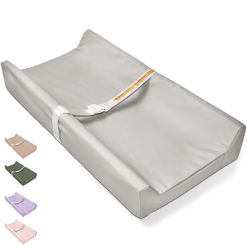 TAOCI Baby Changing Pad - Vegan Leather Changing Pad, Wipeable Changing Pads, 31.5" x 16" Diaper Waterproof PU Changing Mat for Dresser Table - Image 1