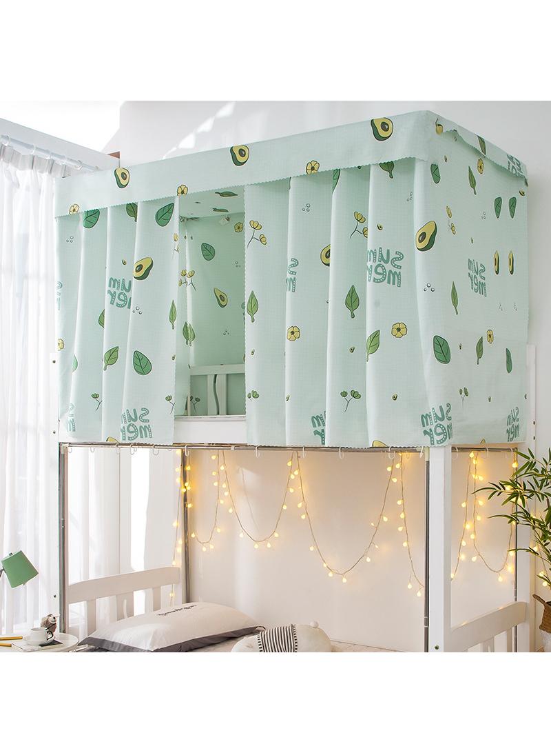 Dormitory bed curtains, student dormitories with physical shading bed curtains 1.35 * 2m 2pcs, with dust-proof top cloth - Image 1