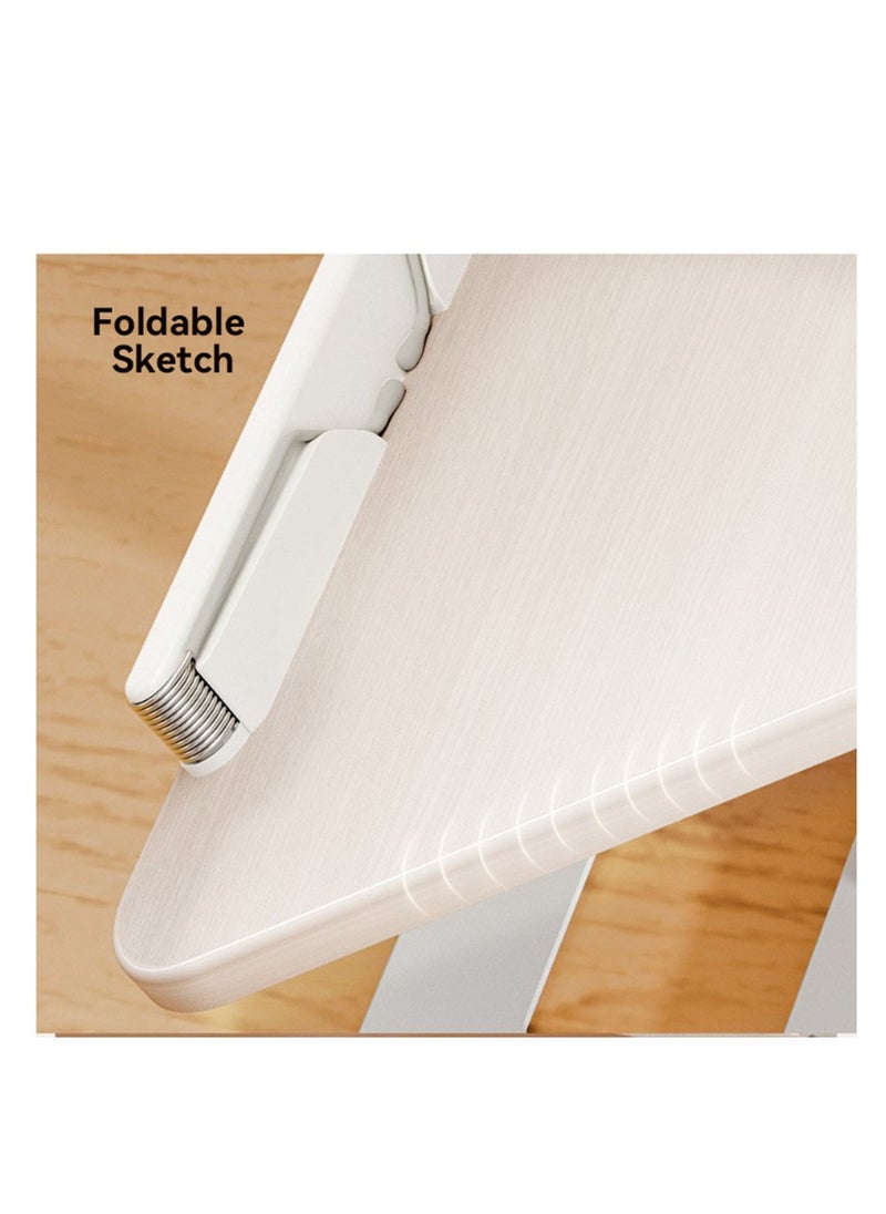 Arabest - Wooden Desktop Reading Writing Book Stand, Aluminum Base, Height and Angle Adjustable for Holding Cookbook, Recipe, Small Large Thick Heavy Books, Foldable and Portable - Image 1