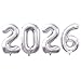 GOER 2026 Foil Number Balloons for 2026 New Year Eve Festival Party Supplies Graduation Decorations Silver32 Inch - Image 3