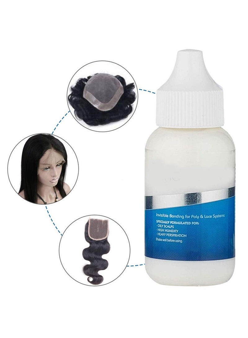 Lace Wig Adhesive Hair Glue Medium Hold for Secure and Natural Looking Poly and Lace Hairpiece Wigs Toupee Systems - Image 4