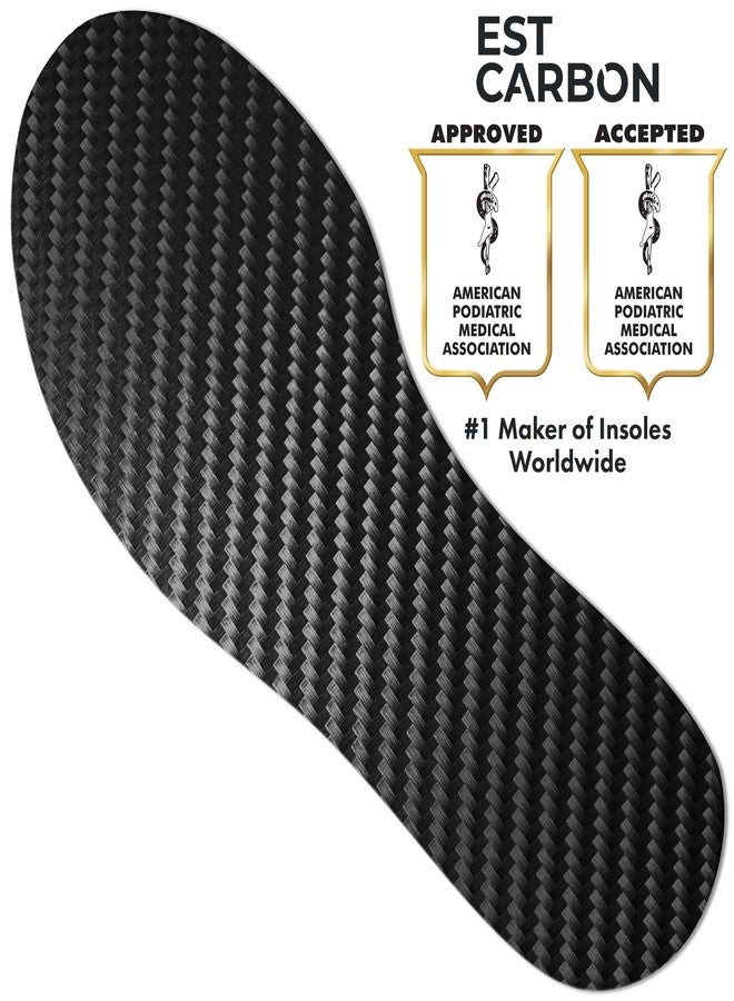 EstCarbon - Kids Carbon Fiber Insoles - Youth Size 3, 2 Pieces - Orthotic Shoe Inserts - Tip Toe Walking Correction - Sports Footplate for Soccer Cleats, Sneakers, Shoes - Image 2