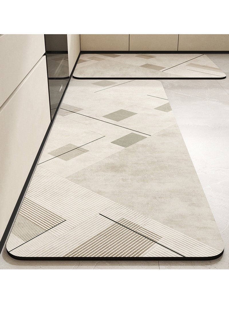 TYCOM Diatom Kitchen Rugs Kitchen Mat Non Slip Fluffy Soft Plush Microfiber Shower Carpet Rug Machine Washable Quick Dry Ultra Kitchen Mats 40 By 60 And 40 By 120 CM Square.