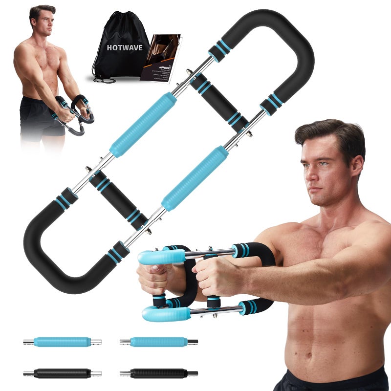 Hot Wave HOTWAVE Twister Arm Trainer with 4 Spring, Chest Workout Equipment Exerciser for Men, Adjustable Arm and Chest Twister Trainer for Women - Portable Home Fitness Equipment for Upper Body Muscle - Image 1