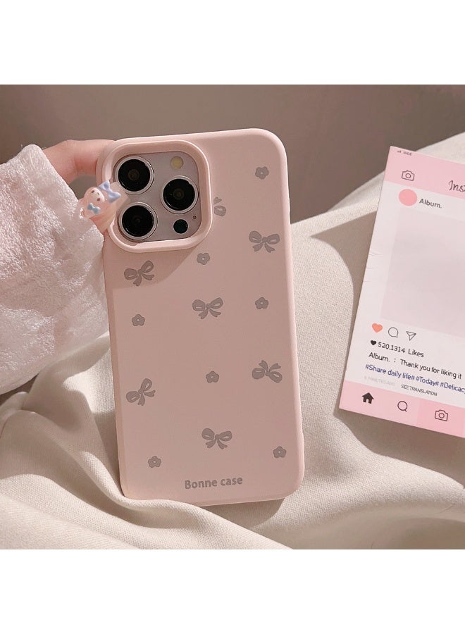 NIBEMINENT Bows And Flowers Protective TPU Case Cover For iPhone 16 Pro - Image 1