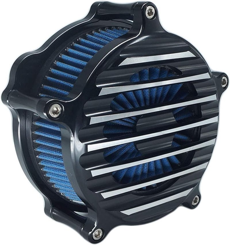 QASULER CNC Cut Aluminum Air Filter for Harley Motorcycles - Image 3