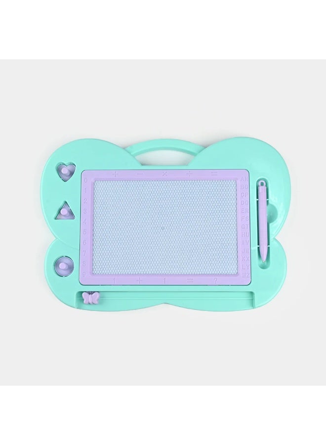 Donia Drawing Board Doodle Board Writing Painting And Learning Board With 3 Magnet Shapes For Kids Light Purple color - Image 1