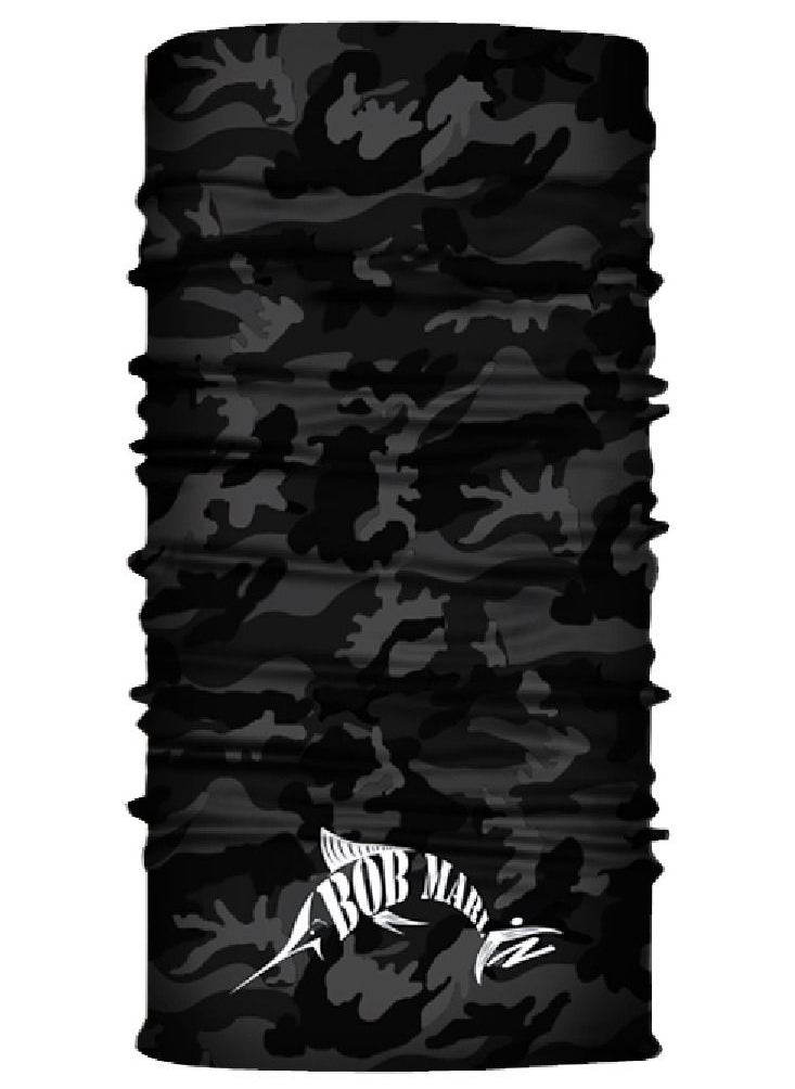 BOB MARLIN Marlin Uv+Protection Face Shield Bandana Bob Camo Black  - Image 1