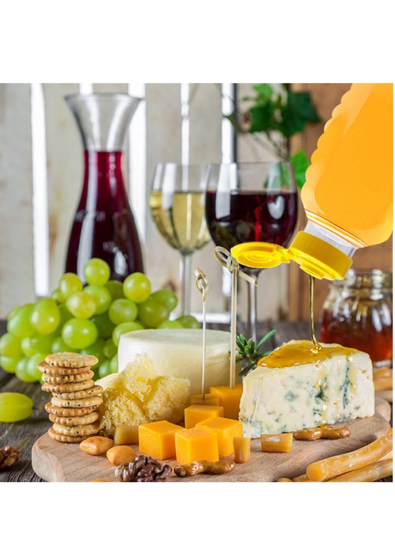 SYOSI 105ML Clear Plastic Honey Bottles, 8 Pack Refillable Food Grade Honey Container, Squeeze Honey Bottle With Leak Proof Flip-Top Caps for Storing and Dispensing, for Ketchup, BBQ, Sauces, Dressing - Image 4