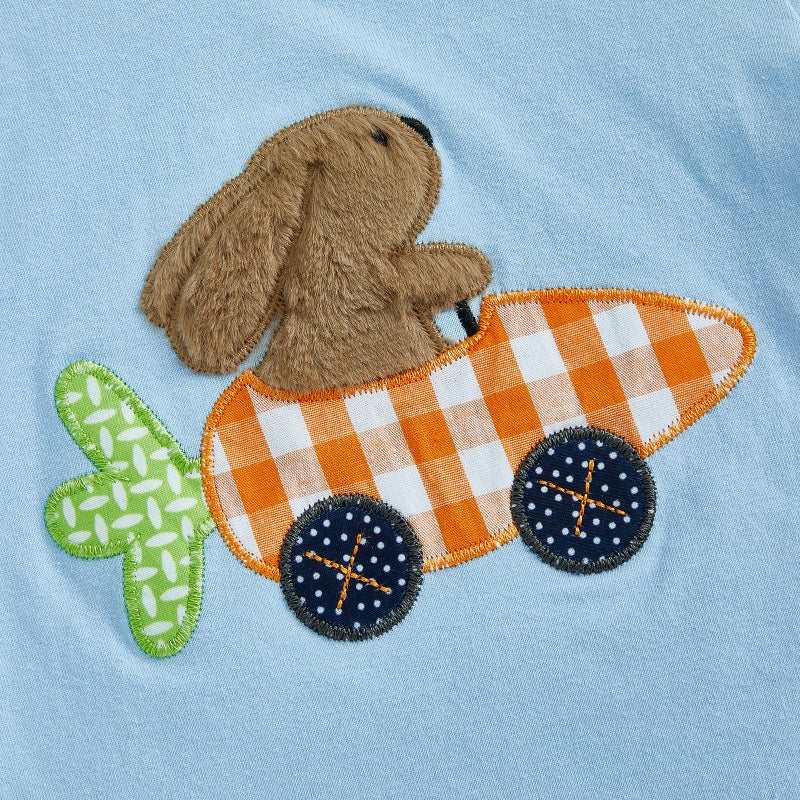 Arvbitana Toddler Baby Boy Easter Rabbit Outfit Short Sleeve Bunny Carrot Smocked T-shirt Elastic Waist Shorts Summer Clothes (C-Orange, 2-3T) - Image 5