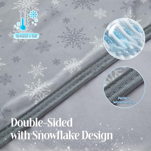 OIGAE Cooling Blanket for Hot Sleepers - Soft & Lightweight Summer Cold Blanket for Night Sweats | Perfect for Bed, Couch, Sofa (Light Grey, Throw 50" x 70") - Image 3