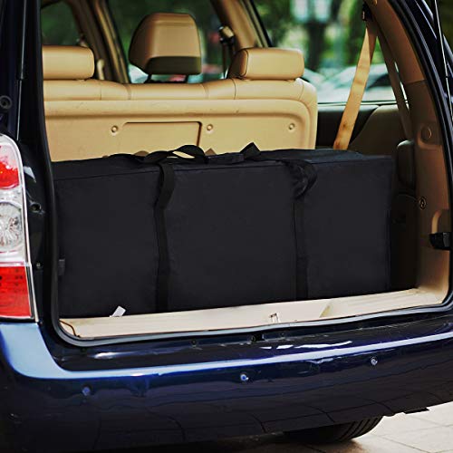 COOLBEBE حقيبة دفل رياضية - حقيبة سفر كبيرة جدًا مع سحاب مطور، متينة ومقاومة للماء، سوداء (سوداء 47 بوصة 2Pack) - Image 3