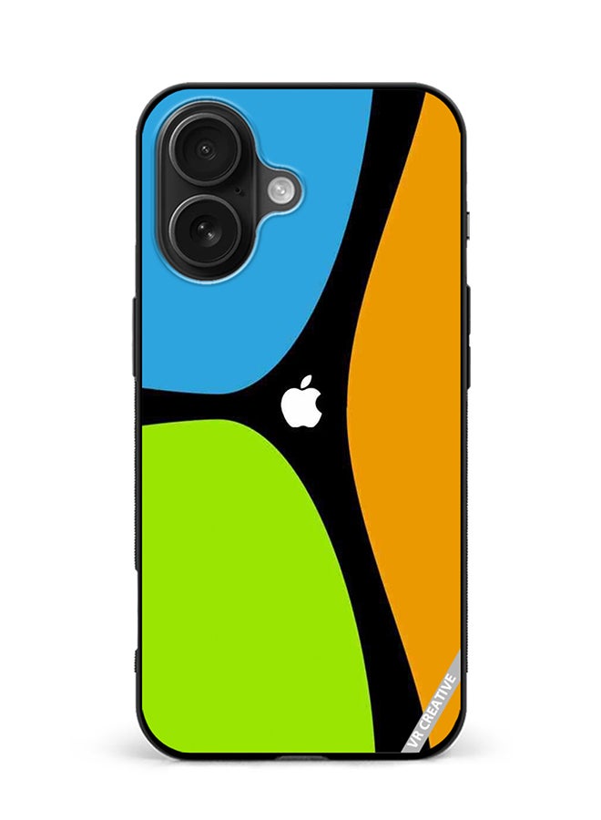 VR CREATIVE Protective Case Cover For Apple iPhone 16 Apple Logo Design Multicolour