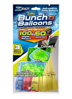 Bunch O Balloons Bunch O Balloons Rubber Zuru Bunch O Balloons Instant 100 Self-Sealing Water Balloons Complete Gift Set Bundle - 3 Pack (300 Balloons Total)  - Image 1