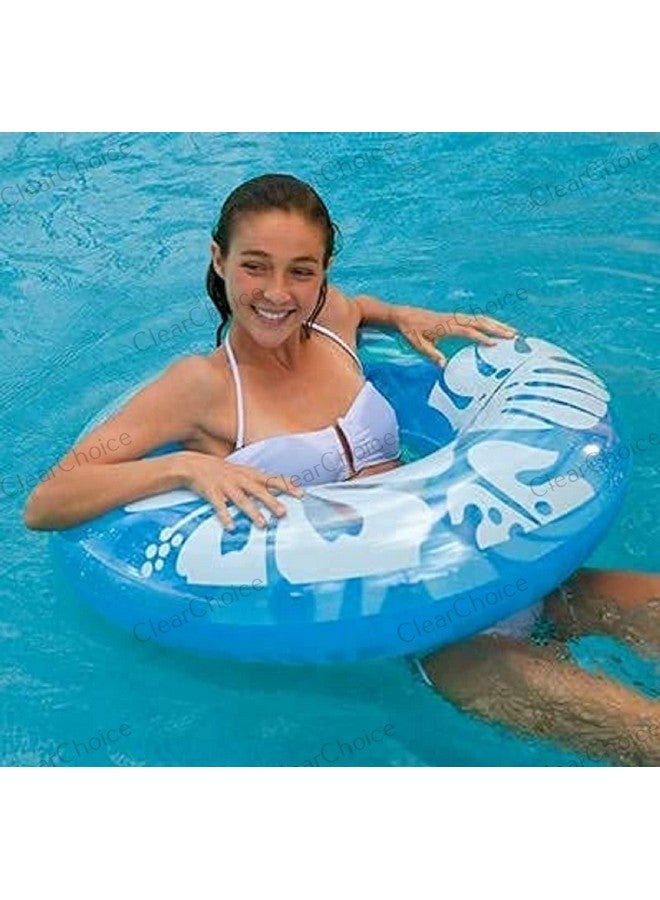 ClearChoice:- Printed Adult Swimming Tube Ring - Floating Inflatable Pool(9 + Years)(Multi Color)(36''inch)(1 PIS) - Image 5