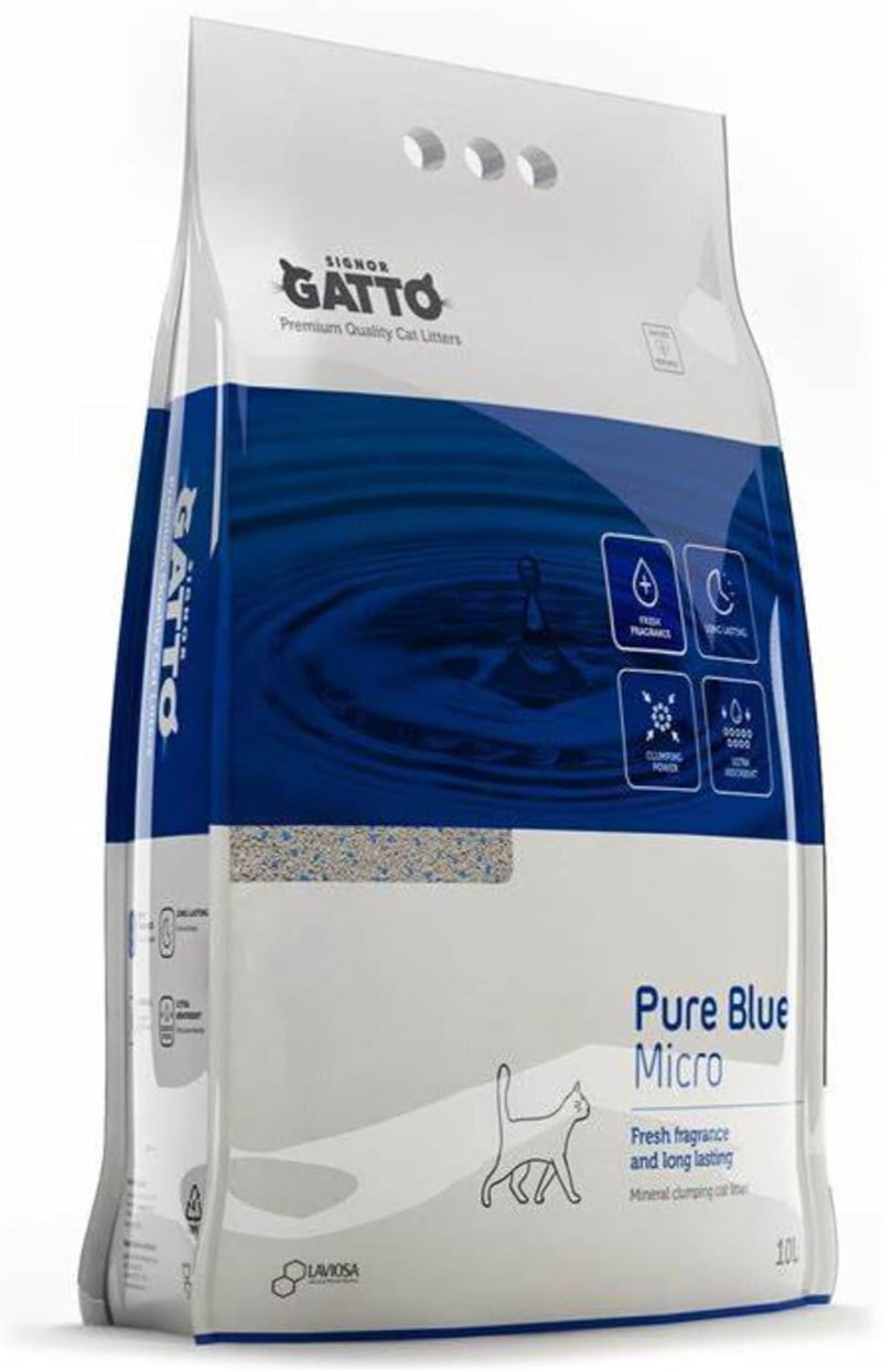 Signor Gatto Pure Blue Micro Cat Litter 10L - Image 1