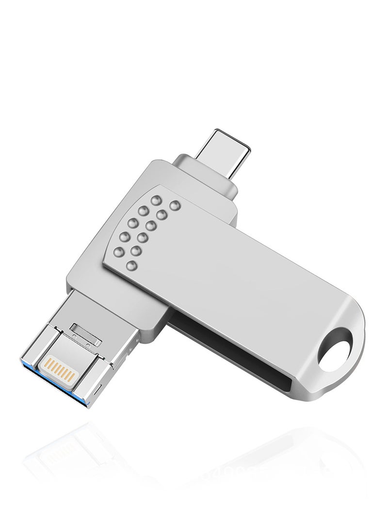 دارك هورس ذاكرة فلاش USB 4 في 1 من النوع C بسعة 2 تيرابايت لتخزين الصور والفيديوهات وملفات الموسيقى، متوافقة مع أجهزة الكمبيوتر المحمولة وأجهزة أندرويد. - Image 1
