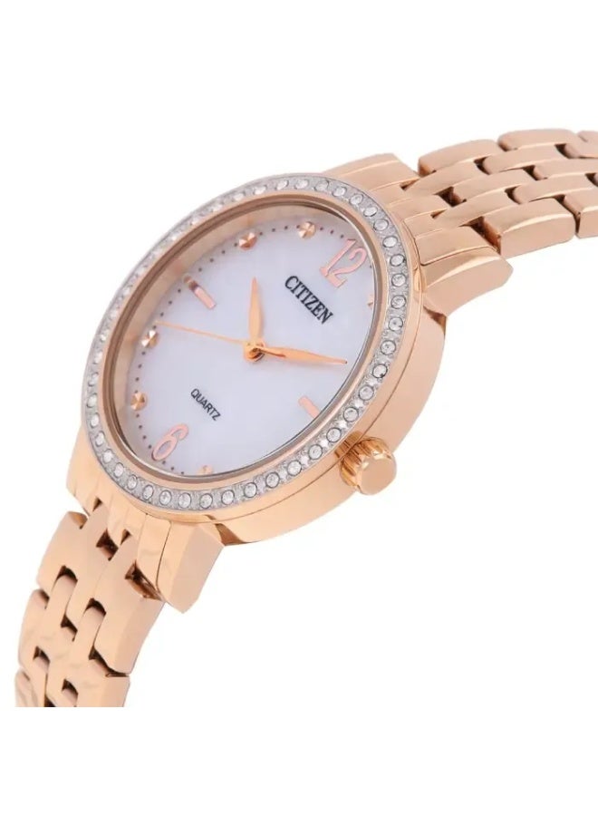 سيتيزن Classic Women's Watch EL3103-57D, 32 mm Mother-of-Pearl Dial, Gold-Tone Stainless Steel Case & Bracelet, 50 m WR - Image 2