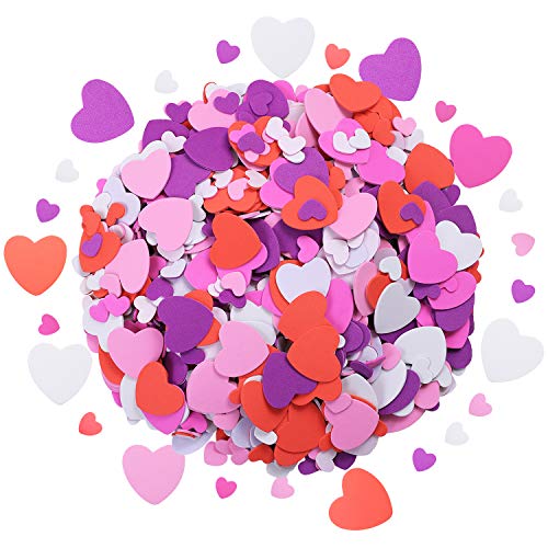 Elcoho 1000 Pieces Foam Adhesive Heart SelfAdhesive Heart Shaped Foam Stickers Valentines Day DIY Craft Stickers for Home Decoration - Image 1