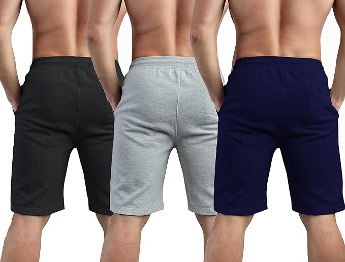 boffi ... Bee-Fits Men's 100% Cotton Shorts Sporty Trendy Regular Daily Use Shorts (in, Alpha, 3XL, Regular, Black,Navy and Melange) - Image 2