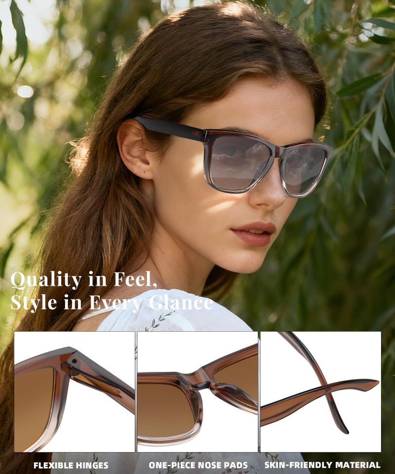 QALLY Sunglasses-women Polarized Sunglasses-womens: Trendy Sun Glasses polarized UV400 Protection Fashion Sunglasses - Image 4