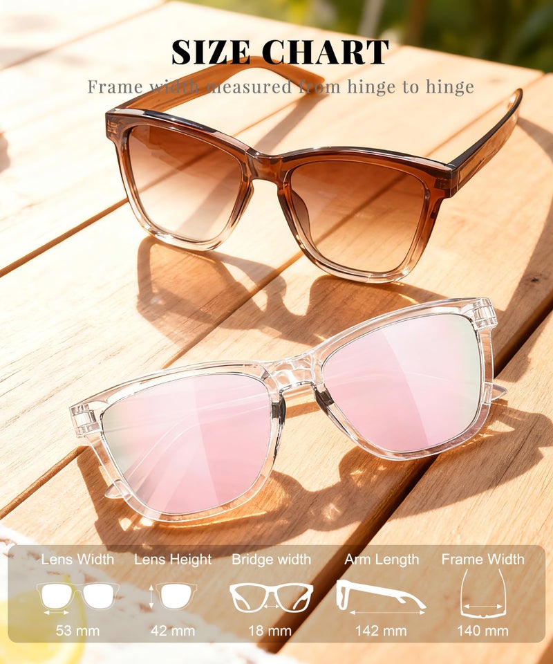 QALLY Sunglasses-women Polarized Sunglasses-womens: Trendy Sun Glasses polarized UV400 Protection Fashion Sunglasses - Image 2