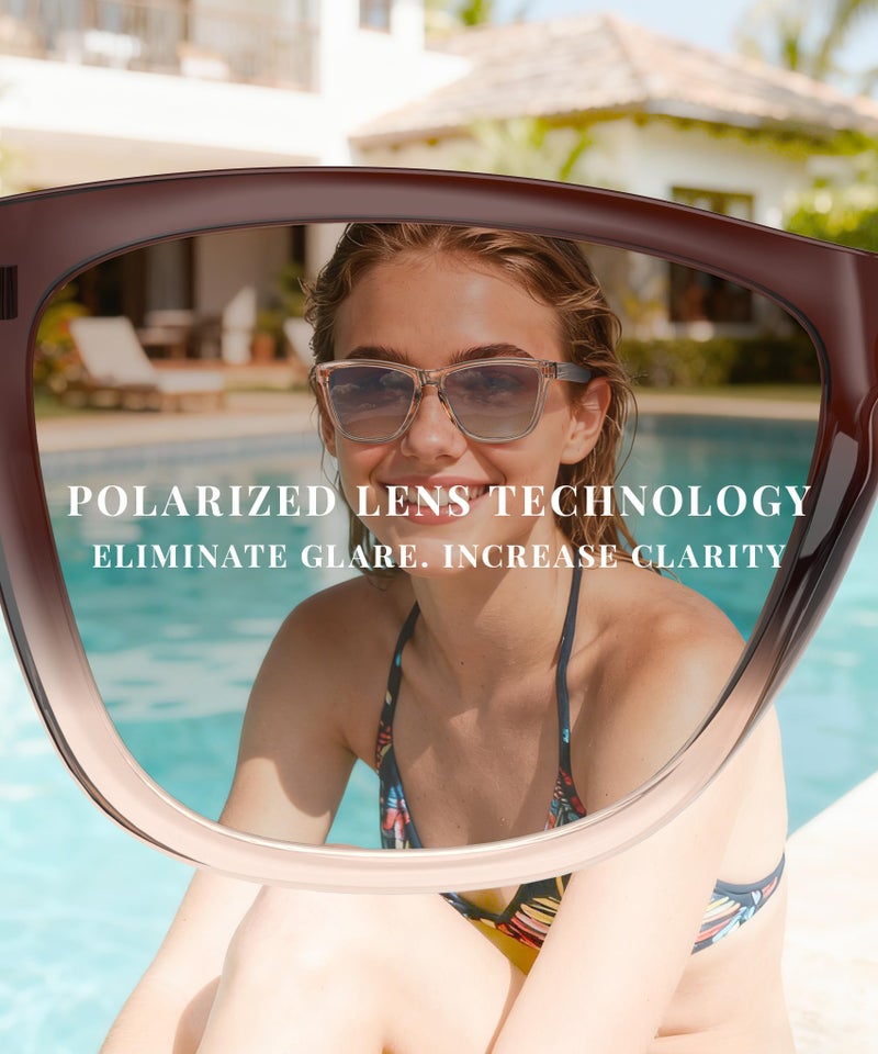 QALLY Sunglasses-women Polarized Sunglasses-womens: Trendy Sun Glasses polarized UV400 Protection Fashion Sunglasses - Image 5