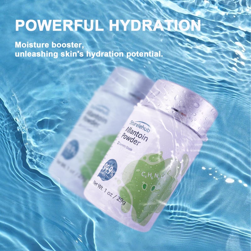 Sturelehub 1 oz Allantoin Powder 99.9% Purity, Cosmetic Grade, DIY Allantoin Emulsion, Cream, Lotion, Masks, Allantoin Helps to Hydrate and Moisturize The Skin - Image 3