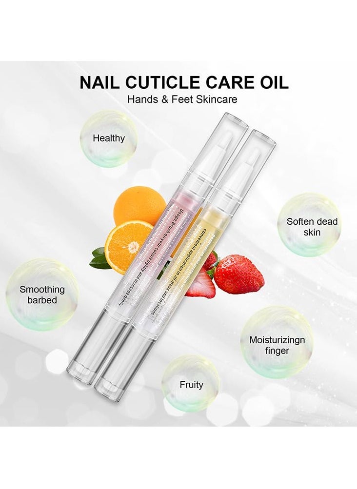 SYOSI Cuticle Oil Pens Nail Nutrition Pen, Nail Cuticle Oil Pen Set with Natural Ingredient, for Preventing Cracking and Drying of Nails  - Image 2