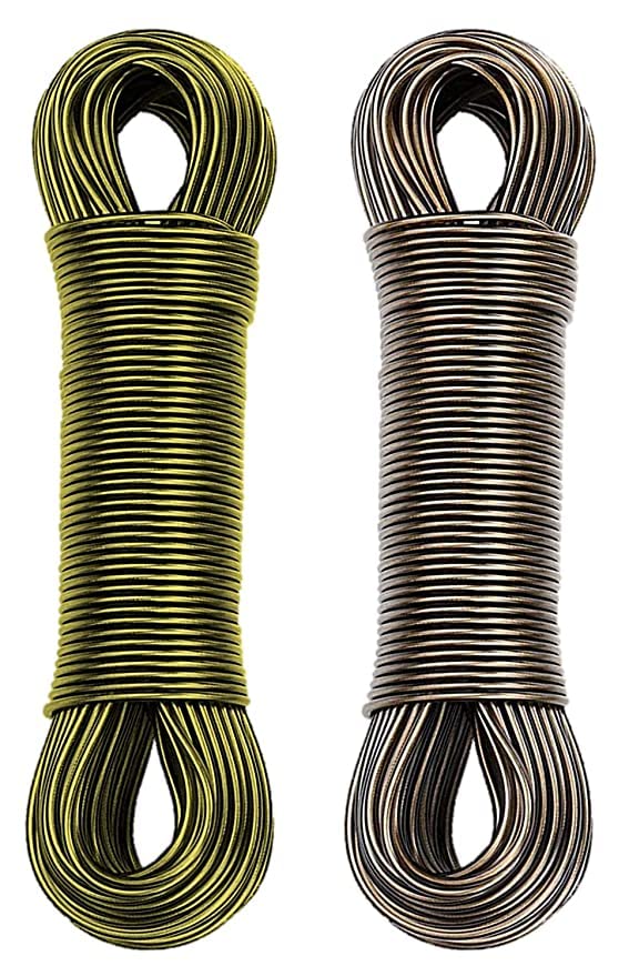 Magic Providers 20 Meter Cloth Drying Ropes PVC Coated Steel AntiRust Wire Rope Multipurpose Washing Line Clothesline with 2 Plastic Hooks for Drying Clothes Set of 2 - Image 4