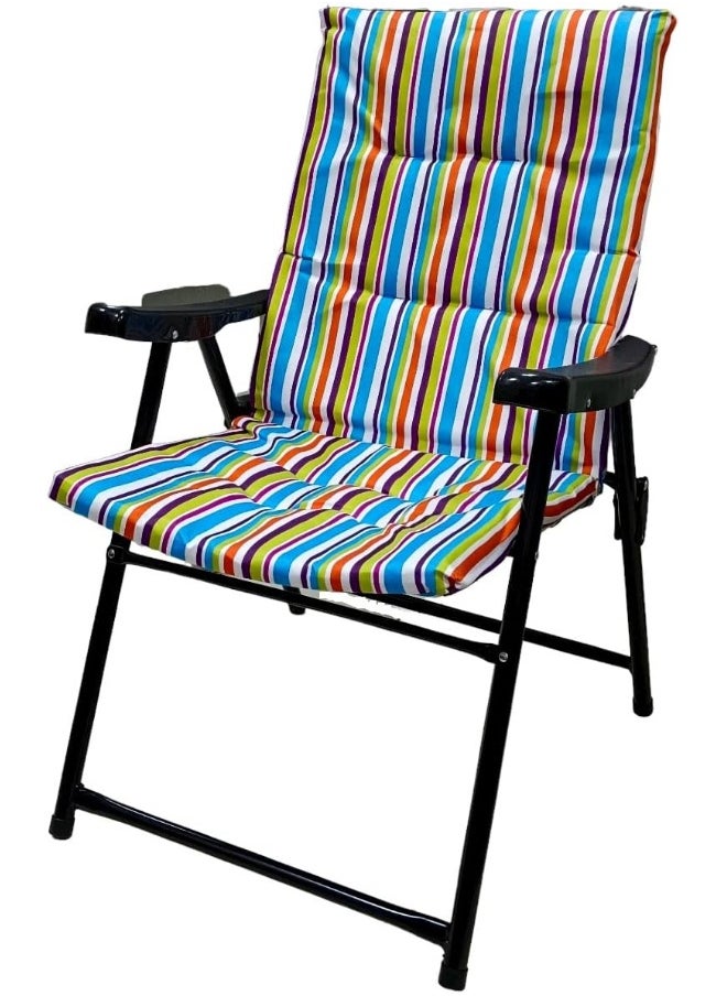 GO2CAMPS Alsaqer Foldable Camping Chair Cushion | كرسي رحلة | Beach Chair Lightweight | Camping Chair With Cushion | Beach Chair | Heavy Quality Picnic Chair | Travel chair | Outdoor Chair | Arabic Sadu Chair  - Image 1