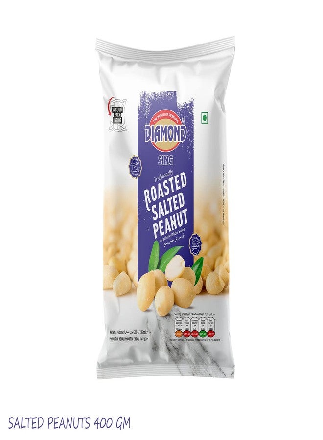 DIAMOND SING Diamond Vacuum Diamond Roasted Peanut + Vacuum Salted Peanuts 400 gm (Pack Of 2) - Image 2