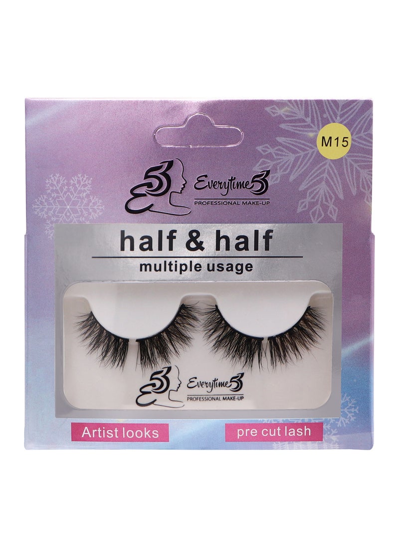 Everytime53 Everytime53 Women's Half & Half Eye Lashes - M15  - Image 1
