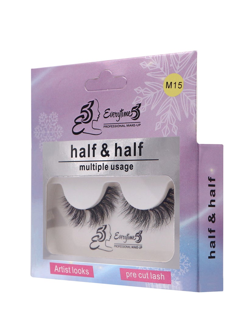 Everytime53 Everytime53 Women's Half & Half Eye Lashes - M15  - Image 2