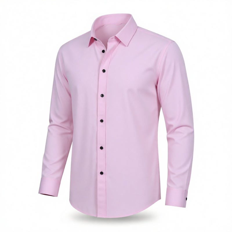 Business Formal Stretch Wrinkle-Resistant Long Sleeve Shirt - Image 2