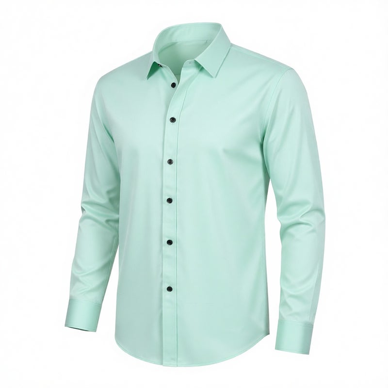 Business Formal Stretch Wrinkle-Resistant Long Sleeve Shirt - Image 5
